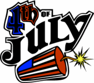 U.S.A.в…Independence Day Free Clip Art: Happy July 4th Text Banner