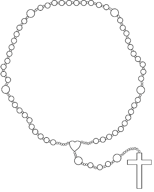 rosary borders clip art