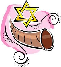 Shofar and Star of David Illustration - Jewish Symbolism Art