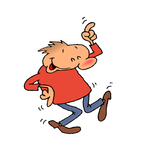 Happy Cartoon Boy Dancing - Fun Illustration for Kids’ Content