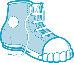 untied shoes clipart