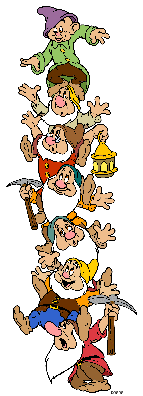 The Seven Dwarfs Clip Art Image 