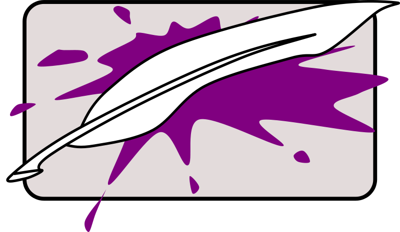 Quill Pen and Ink Splatter - Symbol of Creative Writing & Literary Art