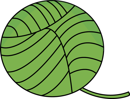 Green Ball of Yarn Clip Art