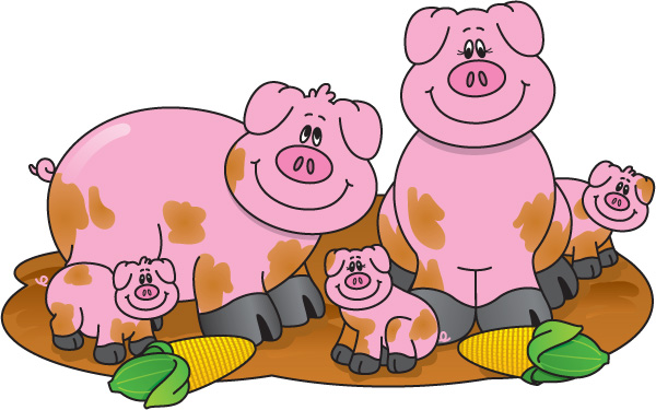 Farmer Pig Clipart 