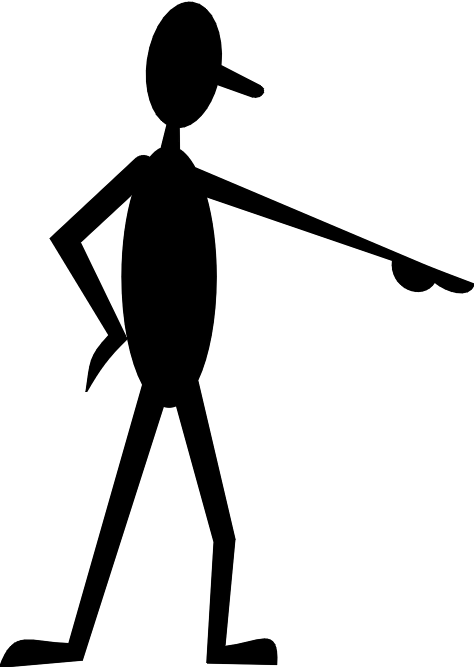 person pointing down clipart - Clip Art Library