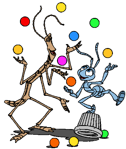 Juggling Insects Cartoon - Fun Animated Illustration for Kids & Educators