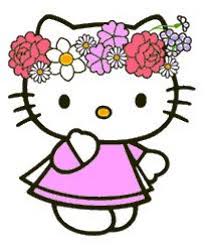 Hello Kitty with Flower Crown - Iconic Sanrio Character Illustration
