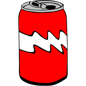 Red Soda Can Illustration - Bold Cartoon Beverage Design