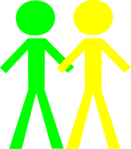 Caring Stick Man Clip Art 