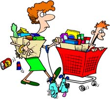 Grocery Shopper Clipart 