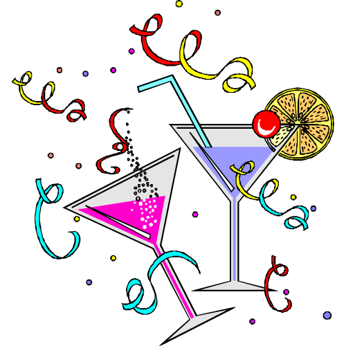 Festive Cocktail Illustration - Celebration Drink Art
