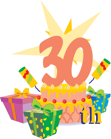 30 Birthday Clipart