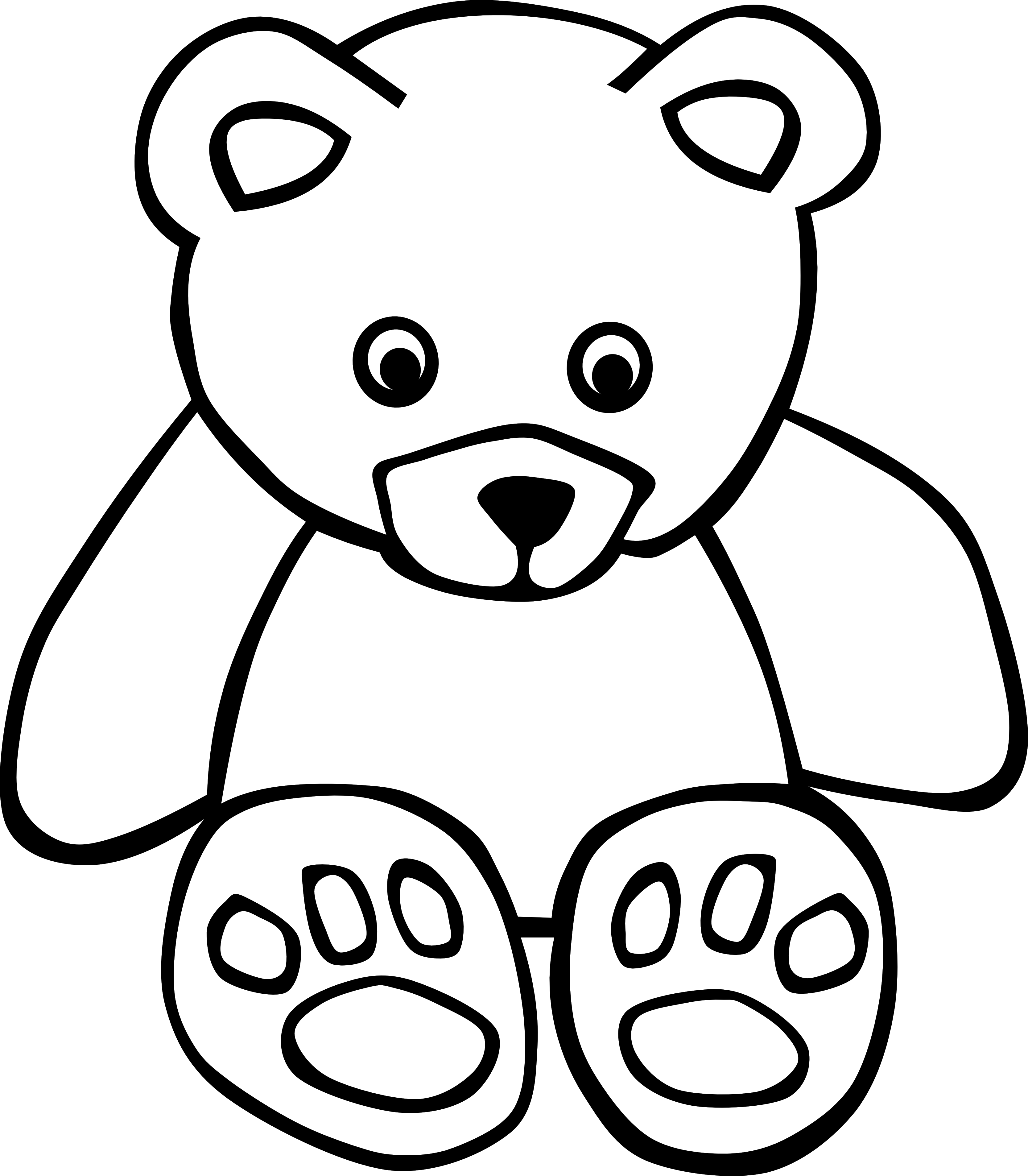 Razorback Black And White Clipart 