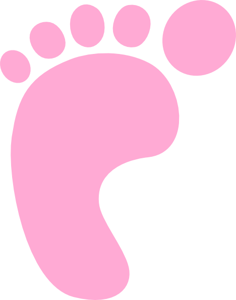 Baby Footprint Icon - Soft Pink Illustration for Pediatric & Maternity Content