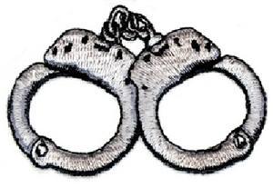 Handcuffs Illustration - Law Enforcement Restraint Equipment
