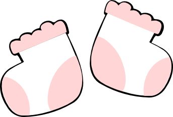 pink baby socks clipart - Clip Art Library
