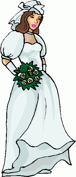 Classic bride in white gown with veil and floral bouquet, smiling gently.