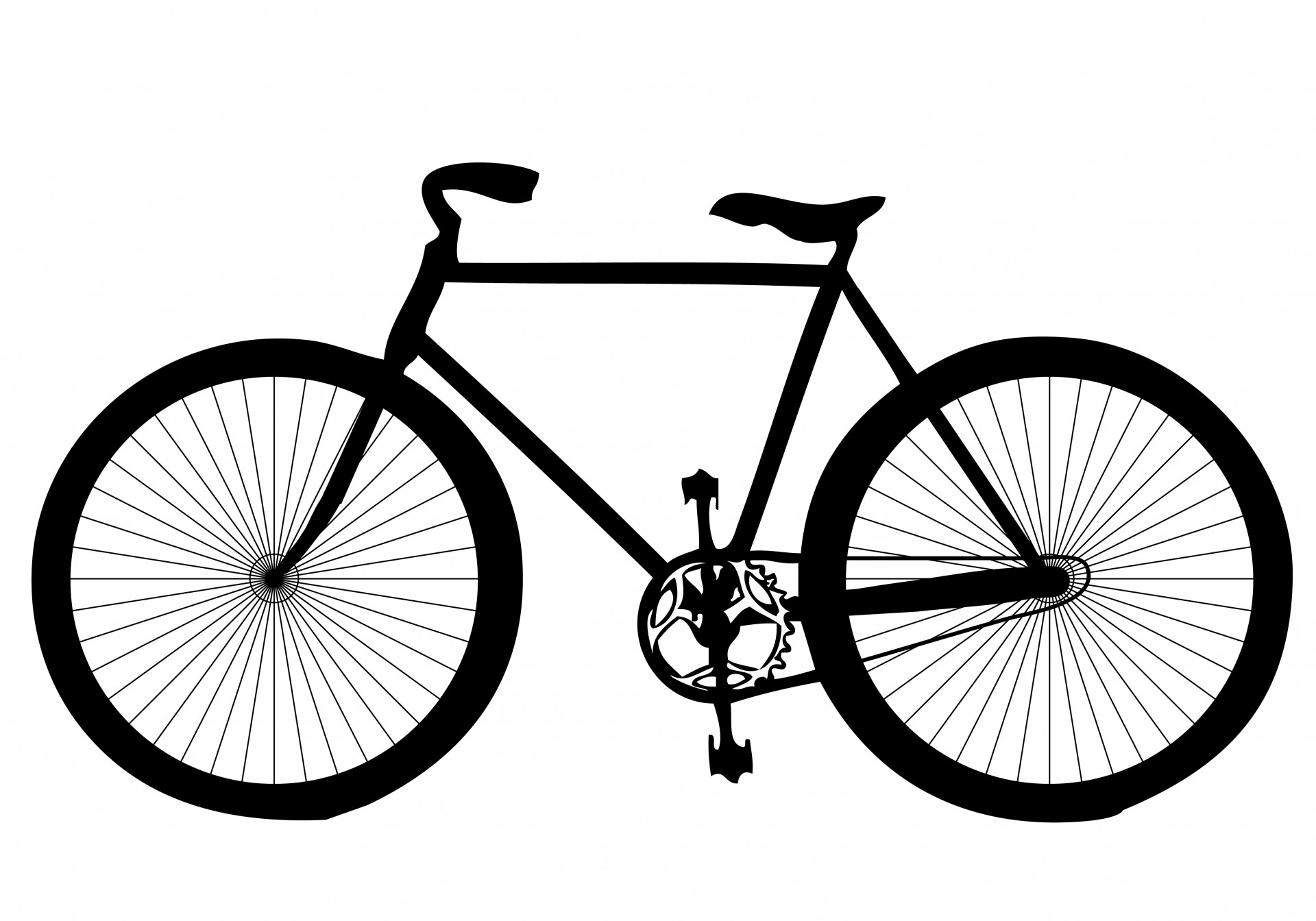 Classic Road Bicycle Silhouette - Clean Vector Illustration for Design & Web Use