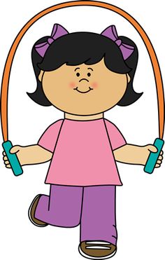 Boy Playing with Jump Rope Clip Art 