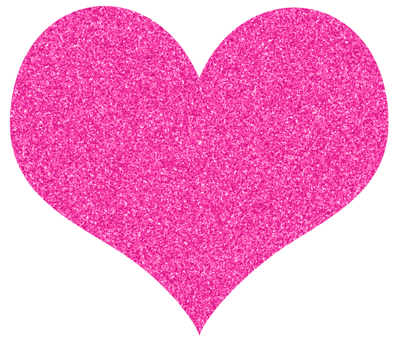 Pink Hearts Glitter Clipart 