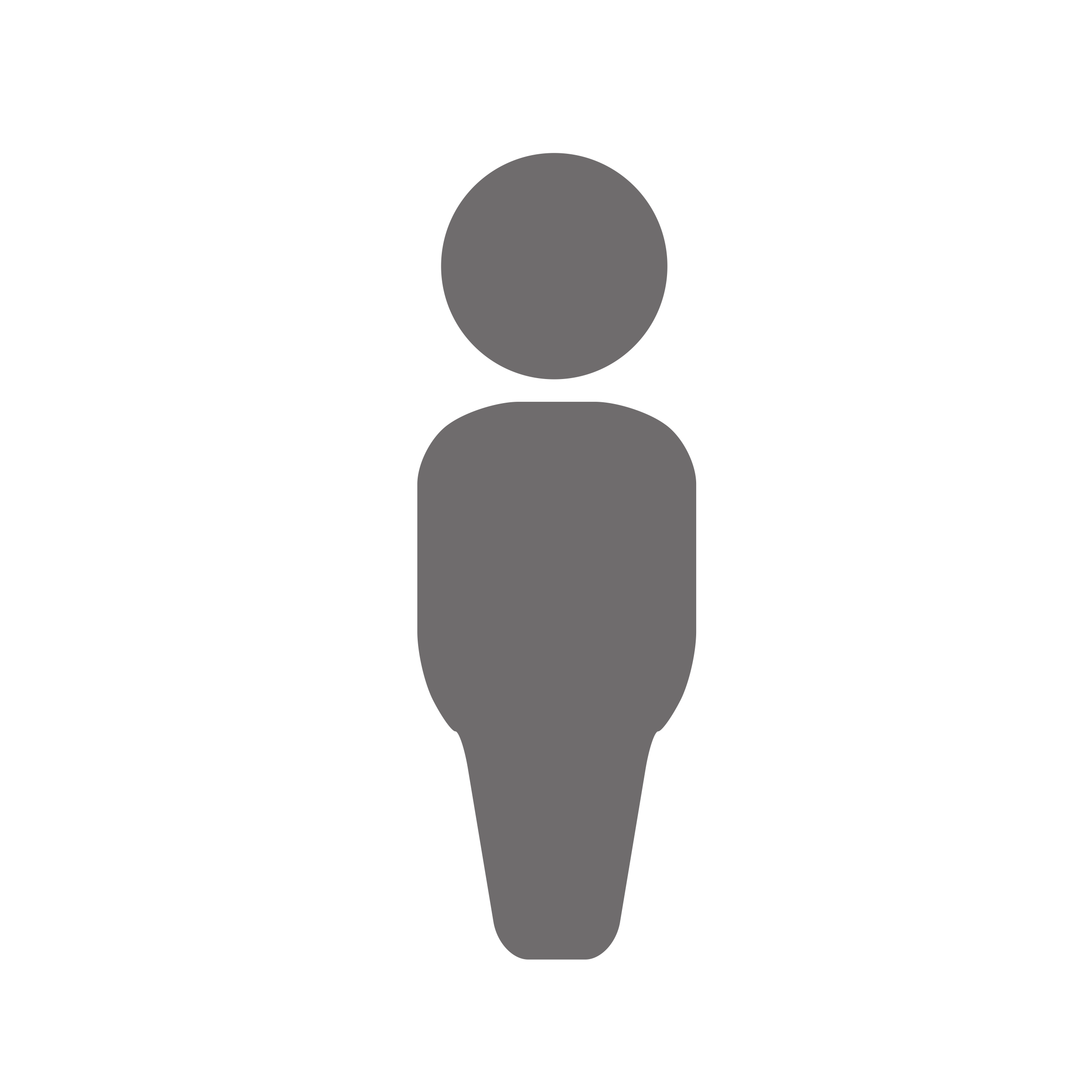 Generic gray silhouette icon of a person on black background