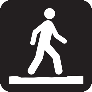 Stay On Trail Black Clip Art 