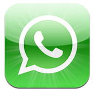 WhatsApp logo icon with green gradient background and white speech bubble containing a phone handset.