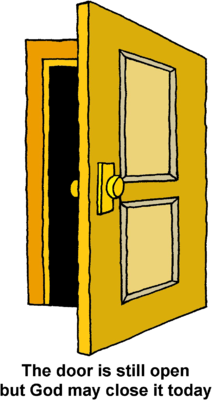Open Yellow Door Illustration - Symbol of Opportunity and Transition
