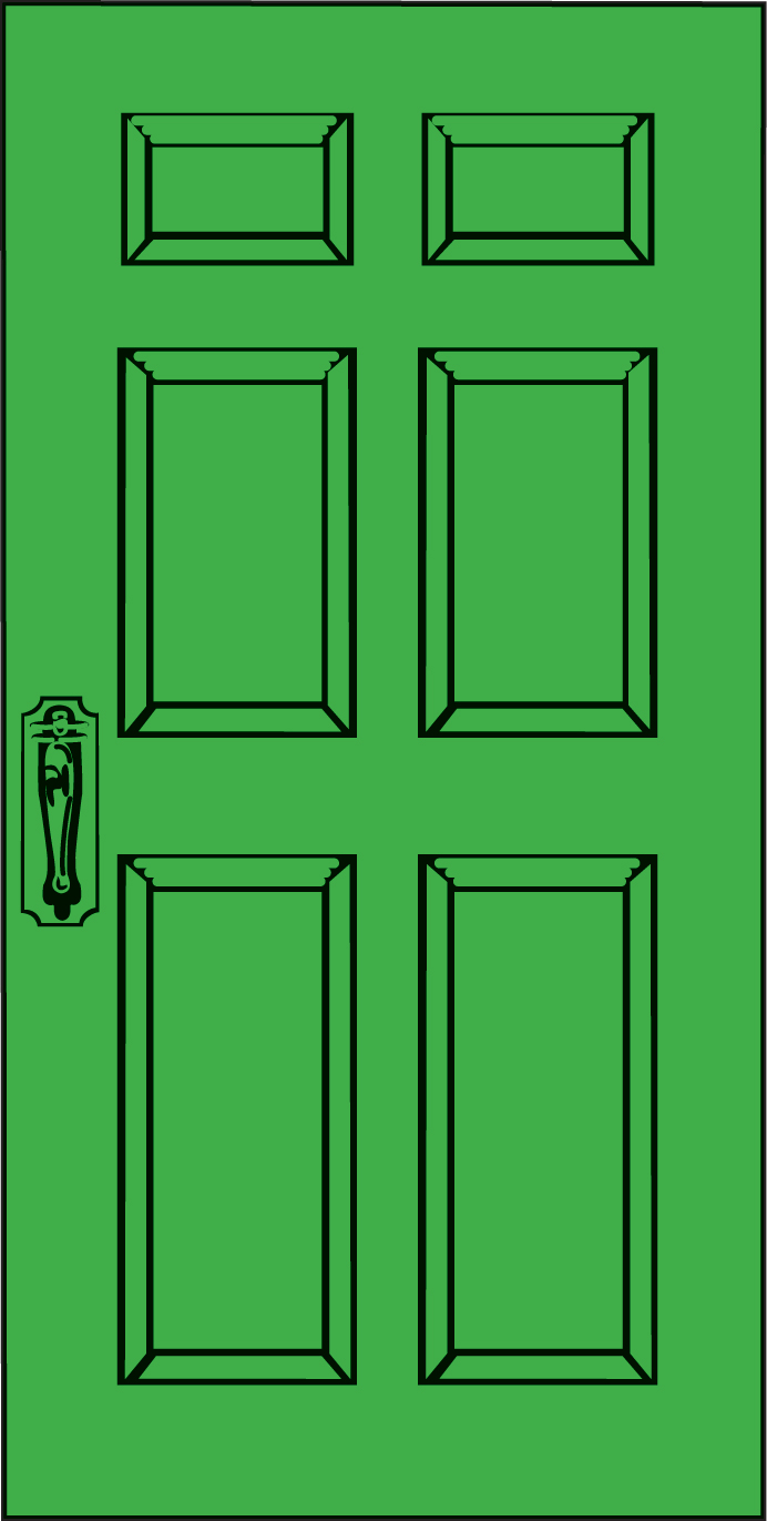 orange door clipart