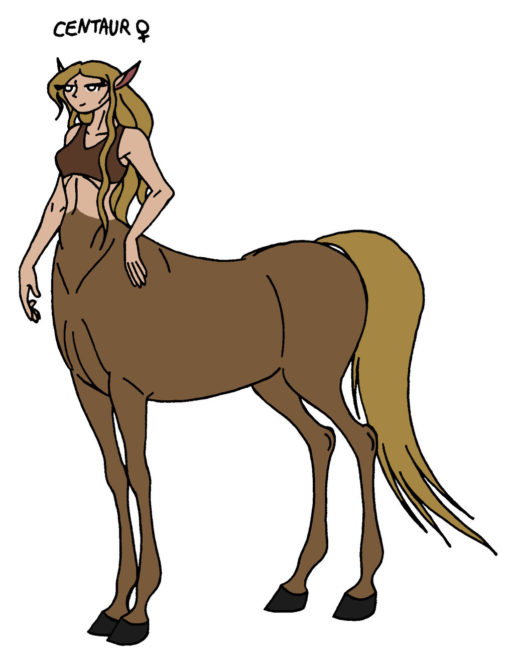 Female Centaur Illustration - Mythical Hybrid Creature Art