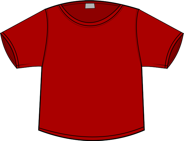 Red Crew Neck T-Shirt - Classic Fit Vector Illustration