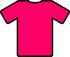 Pink T-Shirt Icon - Simple Vector Graphic for Apparel Design
