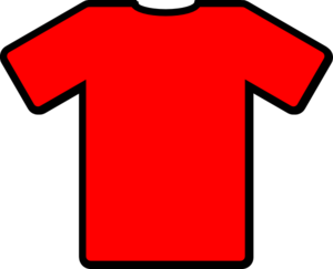 Red T-Shirt Icon - Simple Vector Graphic for Apparel Design
