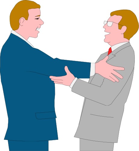 Business Handshake Illustration - Professional Agreement & Collaboration