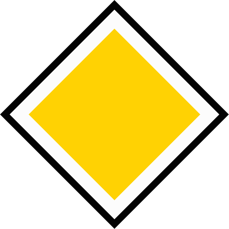 Warning Sign Icon - High-Visibility Diamond Symbol for Safety & Alerts