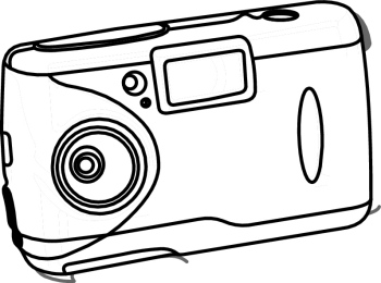 Compact Digital Camera Illustration - Free Vector Sketch for Web Use