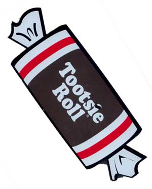 Tootsie Roll Candy Illustration - Iconic Chocolate Chewy Treat