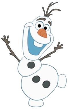 Olaf the cheerful snowman from Disney's Frozen, waving with a big smile and carrot nose.