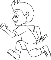 Ran Black And White Clipart 