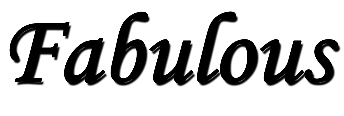 Elegant cursive script spelling "Fabulous" in black on white background.