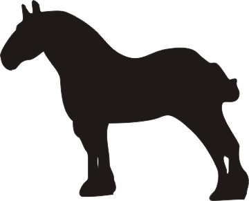 Draft Horse Silhouette Clip Art 