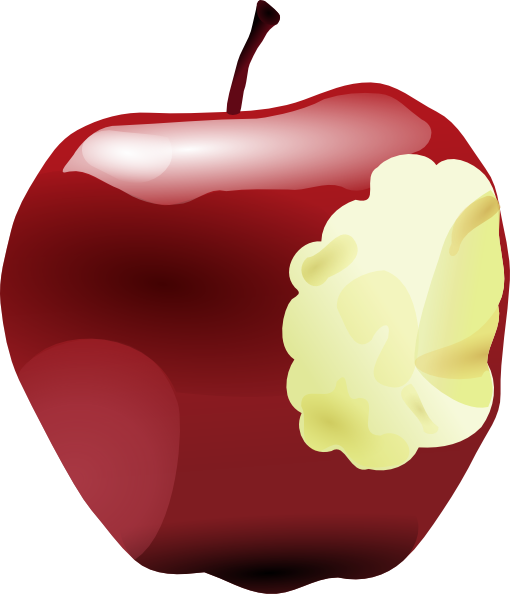 Red Apple with Bite - Fresh, Crisp, and Juicy Fruit Illustration