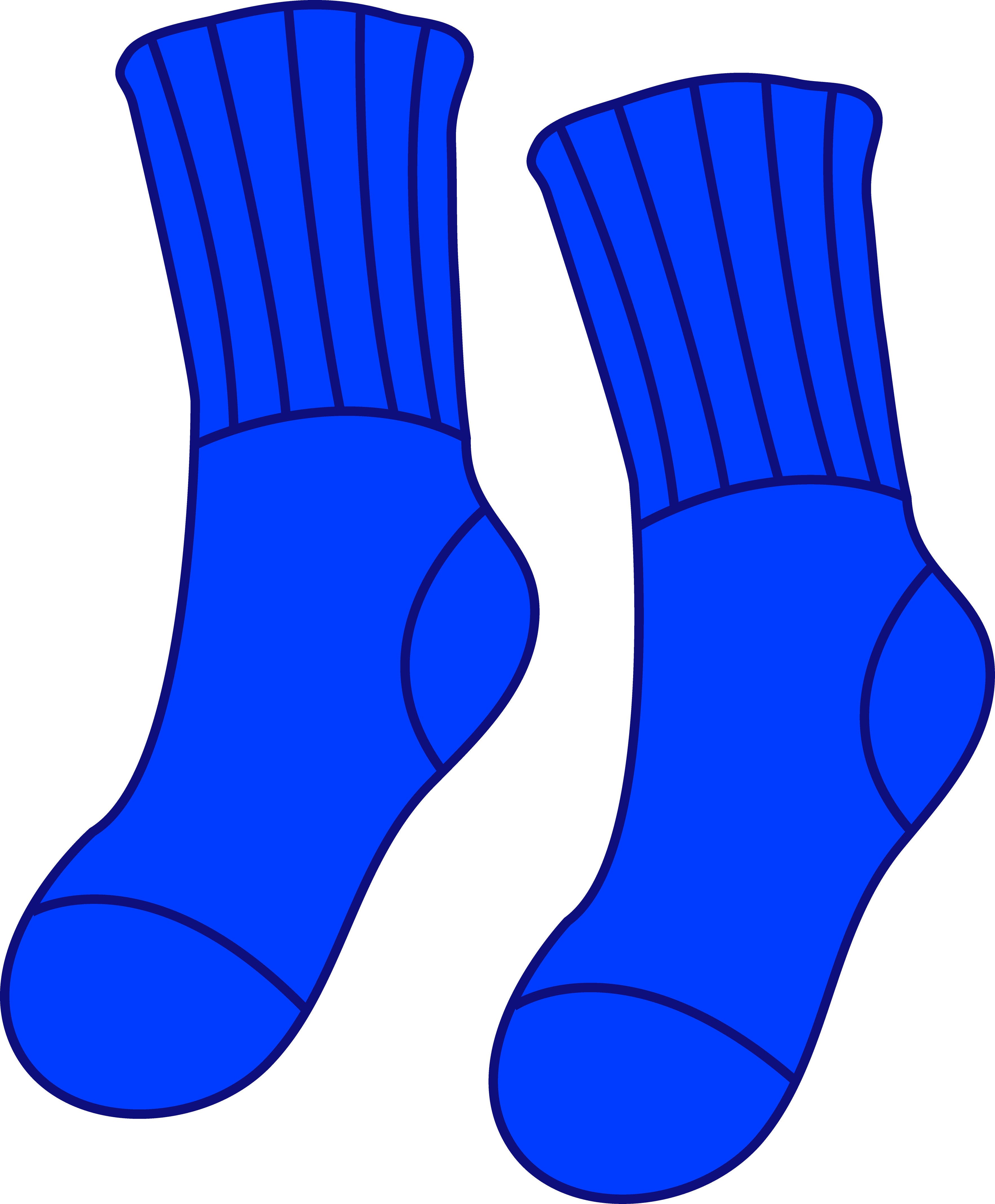 Two stylized blue chef hats with pleated crowns and puffed bases, outlined in dark blue against black background.