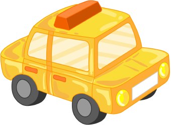 Yellow Cartoon Taxi Illustration - Free Vector Clipart for Transport Themes