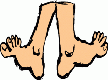 Bare Feet Crossing Illustration - Free Clipart for Health, Relaxation & Footcare Content