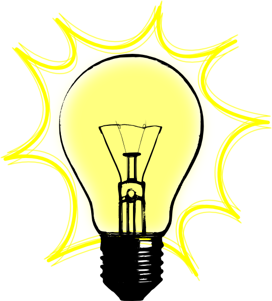 Lightbulb light bulb clipart black and white clipart image 