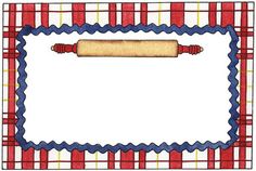 Printable Recipe Card Template with Rolling Pin Design
