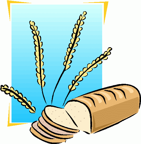 Freshly Baked Bread with Wheat Stalks - Wholesome Grain Illustration