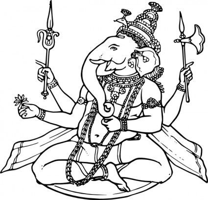 Ganesh clip art Free vector in Open office drawing svg